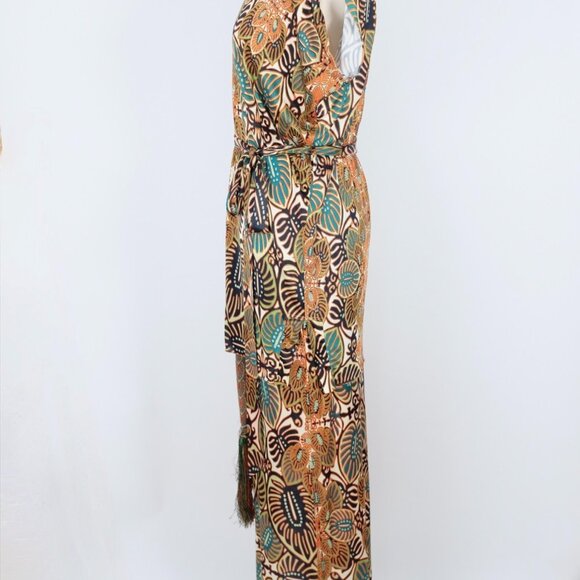 Jean Paul Gaultier Soleil M / L dress tunic top skirt palm print long - Picture 13 of 16